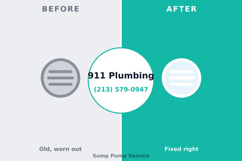 Before and after: plumbing repair Woodbury Heights, NJ